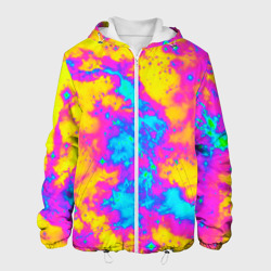 Мужская куртка 3D Яркая абстракция космических красок