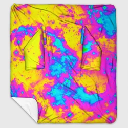 Плед с рукавами Яркая абстракция космических красок