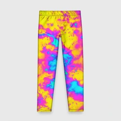 Детские леггинсы 3D Яркая абстракция космических красок