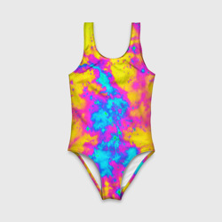 Детский купальник 3D Яркая абстракция космических красок - фото 2