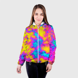 Женская куртка 3D Яркая абстракция космических красок - фото 2