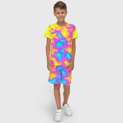 Детский костюм с шортами 3D Яркая абстракция космических красок - фото 2