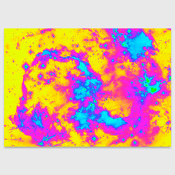Поздравительная открытка Яркая абстракция космических красок