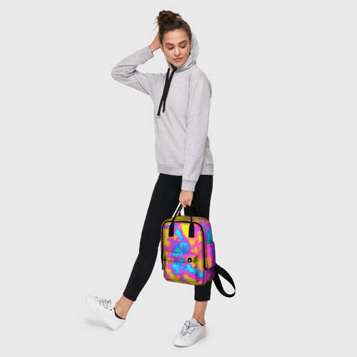 Женский рюкзак 3D с принтом Яркая абстракция космических красок, фото #4