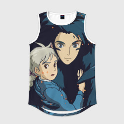 Мужская спортивная майка 3D Ходячий замок Софи и Хаул летят