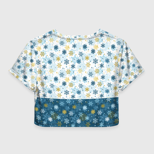 Женская футболка Crop-top 3D Весёлый Оленёнок, цвет 3D печать - фото 2