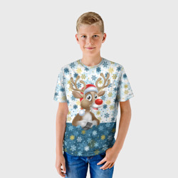 Детская футболка 3D Весёлый Оленёнок - фото 2