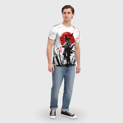 Мужская футболка 3D GHOST OF TSUSHIMA | ПРИЗРАК ЦУСИМЫ КРАСНОЕ СОЛНЦЕ , цвет 3D печать - фото 5
