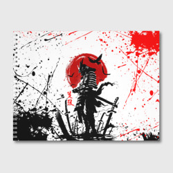 Альбом для рисования Ghost of Tsushima: призрак на фоне красного солнца
