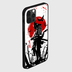 Чехол для iPhone 12 Pro Ghost of Tsushima: самурай на фоне красного солнца - фото 2
