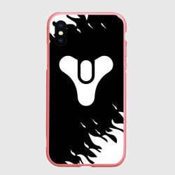 Чехол для iPhone XS Max матовый Destiny 2 logo white fire