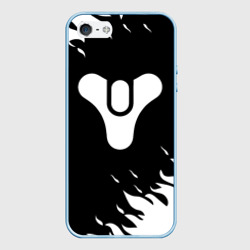 Чехол для iPhone 5/5S матовый Destiny 2 logo white fire