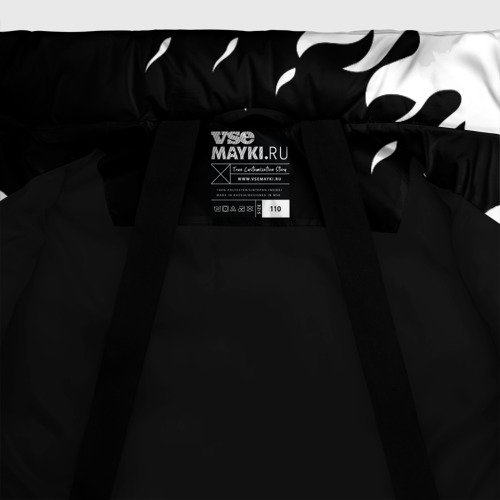 Зимняя куртка для девочек 3D Destiny 2 logo white fire, цвет черный - фото 7