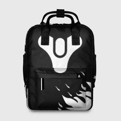 Женский рюкзак 3D Destiny 2 logo white fire