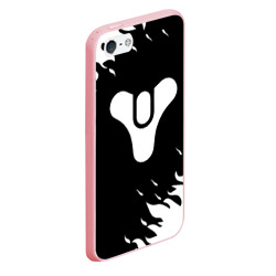 Чехол для iPhone 5/5S матовый Destiny 2 logo white fire - фото 2