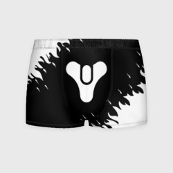 Мужские трусы 3D Destiny 2 logo white fire