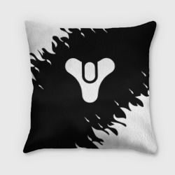 Подушка 3D Destiny 2 logo white fire