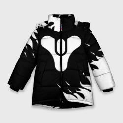 Зимняя куртка для девочек 3D Destiny 2 logo white fire