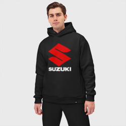 Мужской костюм oversize хлопок Suzuki Сузуки лого надпись - фото 2