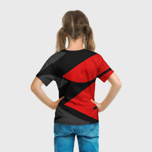 Детская футболка 3D Suzuki Сузуки red logo, цвет 3D печать - фото 6