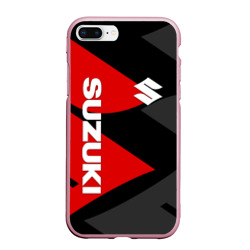 Чехол для iPhone 7Plus/8 Plus матовый Suzuki Сузуки red logo