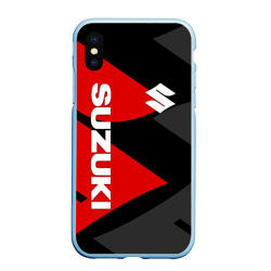 Чехол для iPhone XS Max матовый Suzuki Сузуки red logo