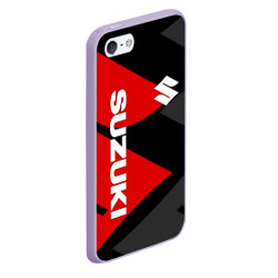 Чехол для iPhone 5/5S матовый Suzuki Сузуки red logo - фото 2