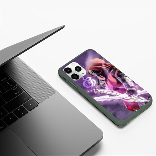 Чехол для iPhone 11 Pro матовый Destiny 2 hunter logo, цвет темно-зеленый - фото 5