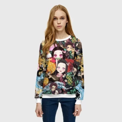 Женский свитшот 3D Клинок рассекающий стикербомбинг - фото 2