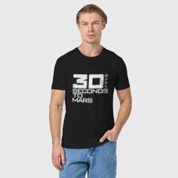 Мужская футболка хлопок 30 Seconds To Mars logo - фото 2