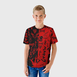 Детская футболка 3D Berserk black red Берсерк паттерн - фото 2
