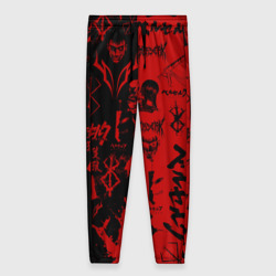 Женские брюки 3D Berserk black red Берсерк паттерн