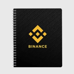 Тетрадь Бинанс лого carbon Binance logo