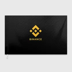 Флаг 3D Бинанс лого carbon Binance logo