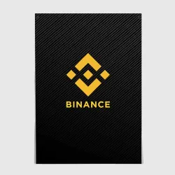 Постер Бинанс лого carbon Binance logo