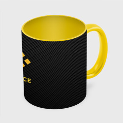 Кружка с полной запечаткой Бинанс лого carbon Binance logo
