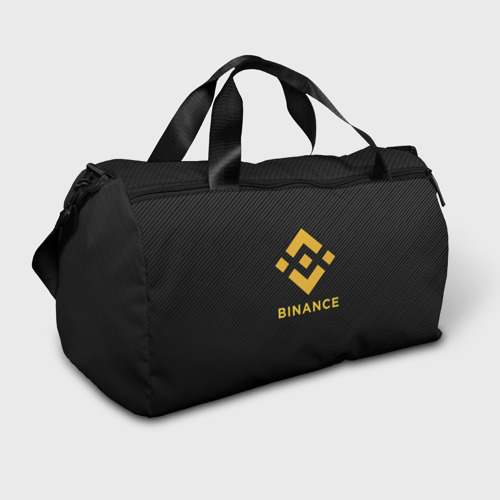 Сумка спортивная 3D Бинанс лого carbon Binance logo