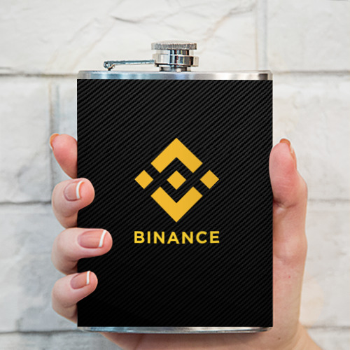 Фляга Бинанс лого carbon Binance logo - фото 3