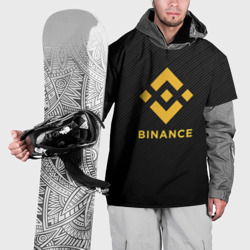 Накидка на куртку 3D Бинанс лого carbon Binance logo