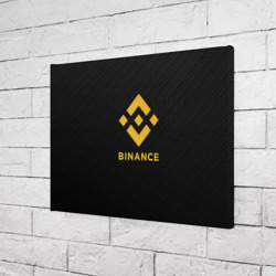 Холст прямоугольный Бинанс лого carbon Binance logo - фото 2