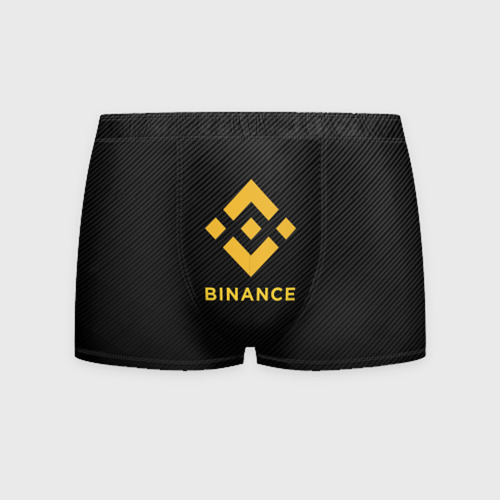 Мужские трусы 3D Бинанс лого carbon Binance logo, цвет 3D печать