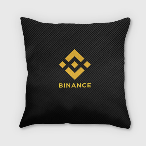 Подушка 3D Бинанс лого carbon Binance logo