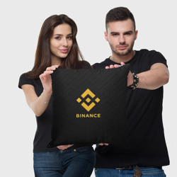 Подушка 3D Бинанс лого carbon Binance logo - фото 2