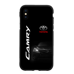 Чехол для iPhone XS Max матовый Черная Тойота Камри