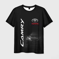 Мужская футболка 3D Черная Тойота Камри