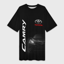 Платье-футболка 3D Черная Тойота Камри