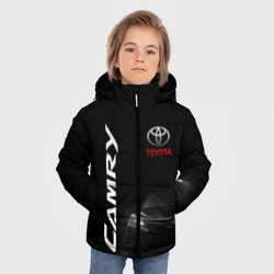 Зимняя куртка для мальчиков 3D Черная Тойота Камри - фото 2