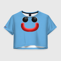 Женская футболка Crop-top 3D Huggy Waggy smile
