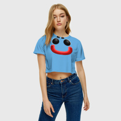 Женская футболка Crop-top 3D Huggy Waggy smile - фото 2