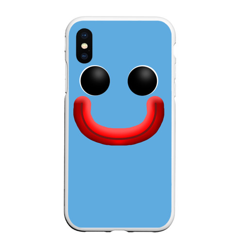 Чехол для iPhone XS Max матовый Huggy Waggy smile, цвет белый